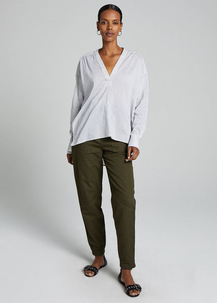 Laurie Top - White/Charcoal