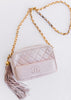 Vintage Chanel Quilted Pocket Tassel Bag - Blush