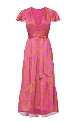 Liza Dress - Ikat Flower Pink