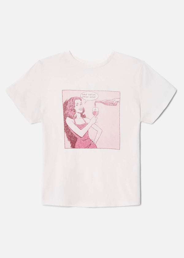 Classic Tee Drink Wine (Vintage White)