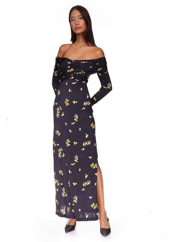 Mirana Dress (Black Flower Shower)