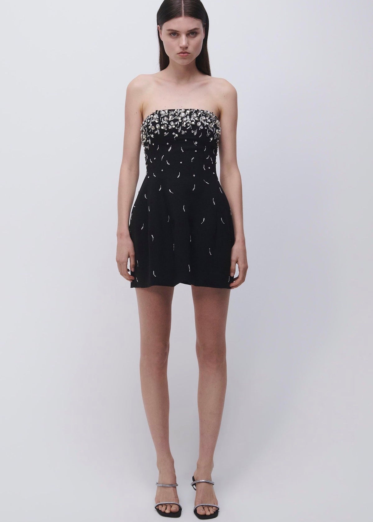 simkhai arta bustier mini dress SIMKHAI Women's Arta Bustier Sequin Dress - Silver