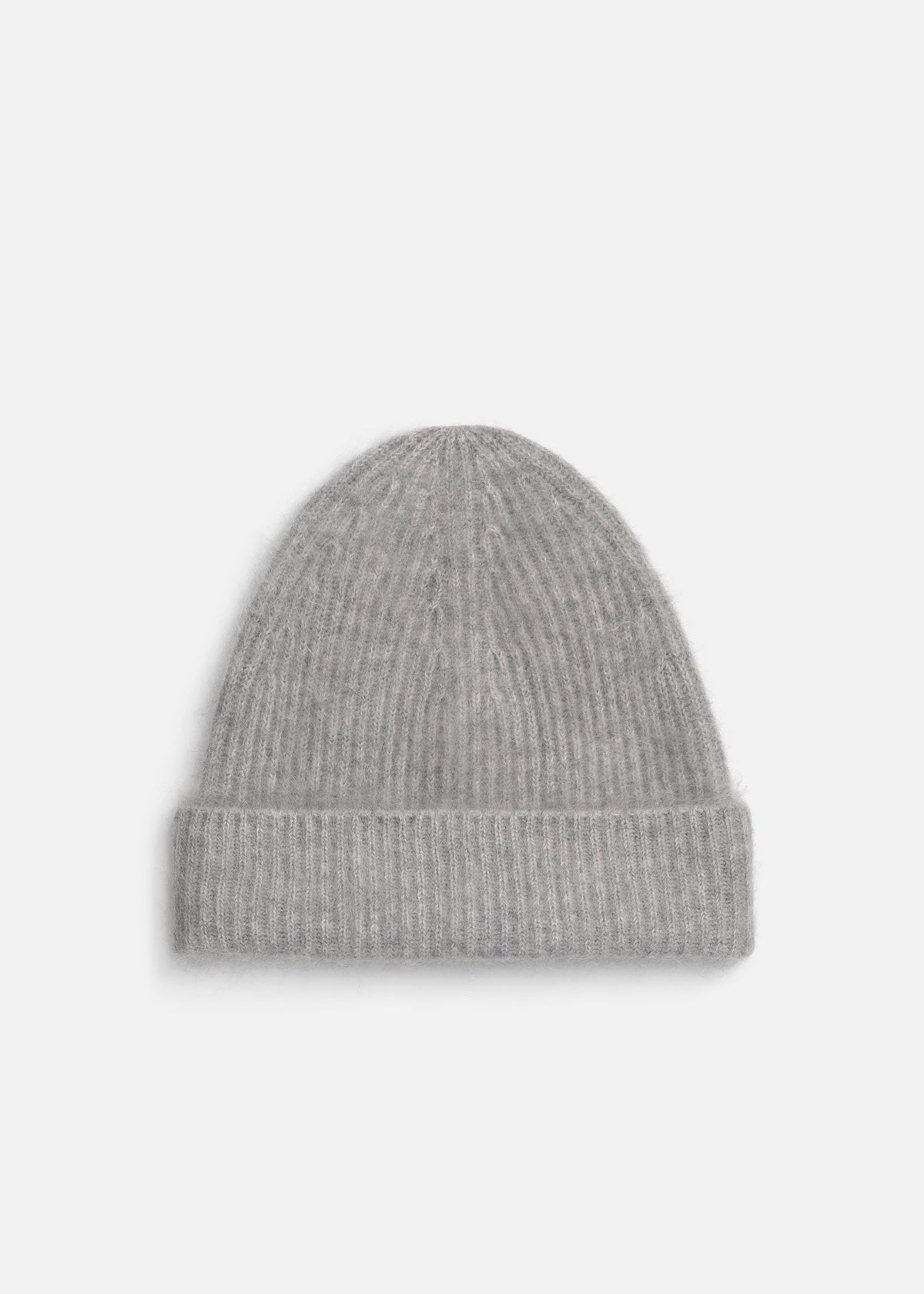Brushed Cashmere Cuffed Hat (Heather Grey) - Milk Boutique display picture 1