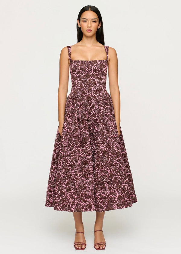 Sylvie Jacquard Dress (Mulberry Jacquard)