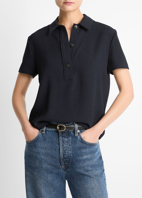 Crepe S/S Polo (Coastal)