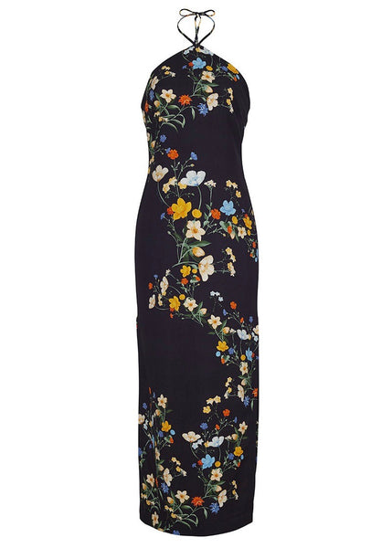 davis maxi dress Davis Dress 00 / Black Pressed Flower