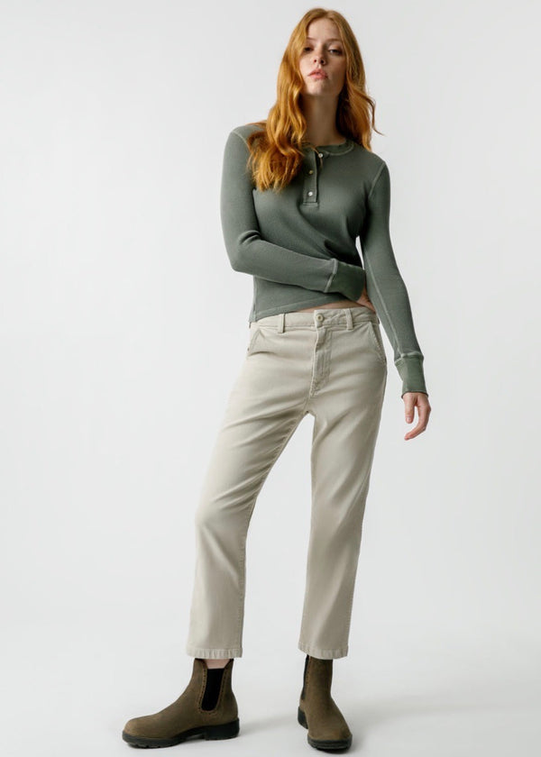 Easy Trouser Relaxed Crop Straight (Pumice)
