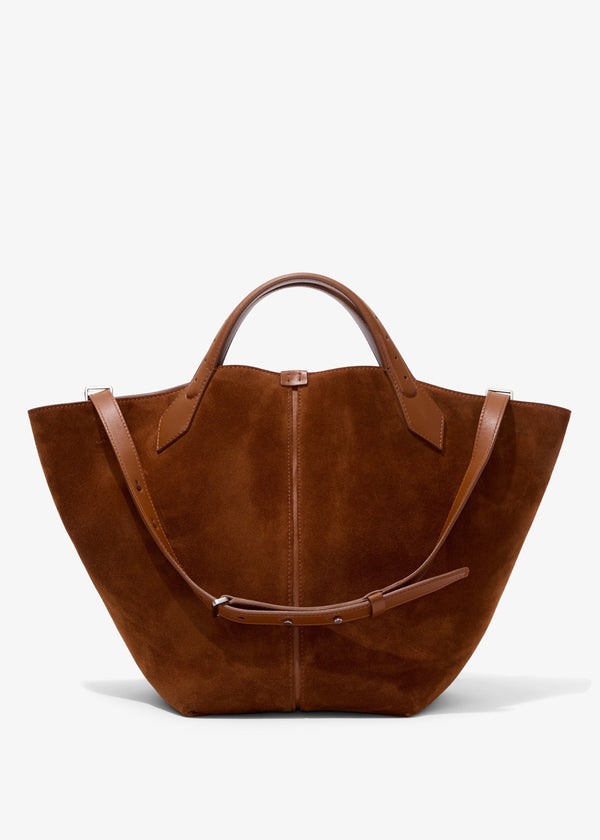 Large Chelsea Tote In Soft Suede (Saddle)