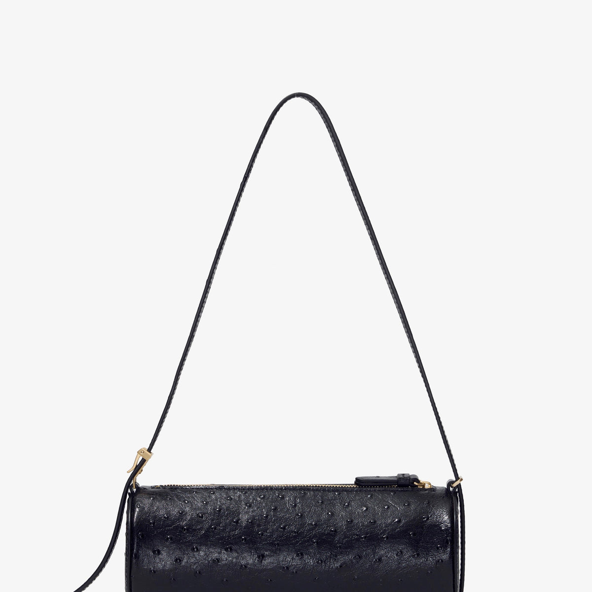 Silo Bag in Ostrich Embossed Calf (Black), image size:1200x1200