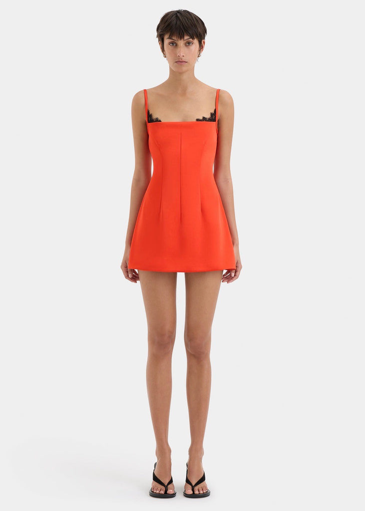 tangerine mini dress The Dress Edit
