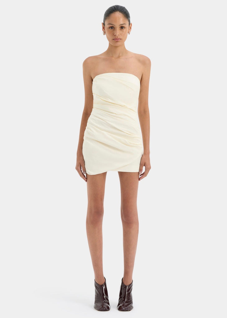 Florent Strapless Mini Dress (Monochrome)
