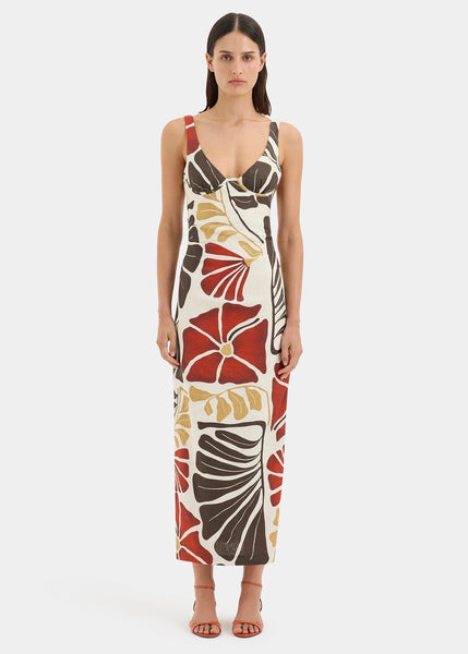 balconette midi dress Sir Julietta Balconette Midi Dress, Fiorello Rosso, Women's, 0, Cocktail & Party Wedding Guest Dresses Midi Dresses