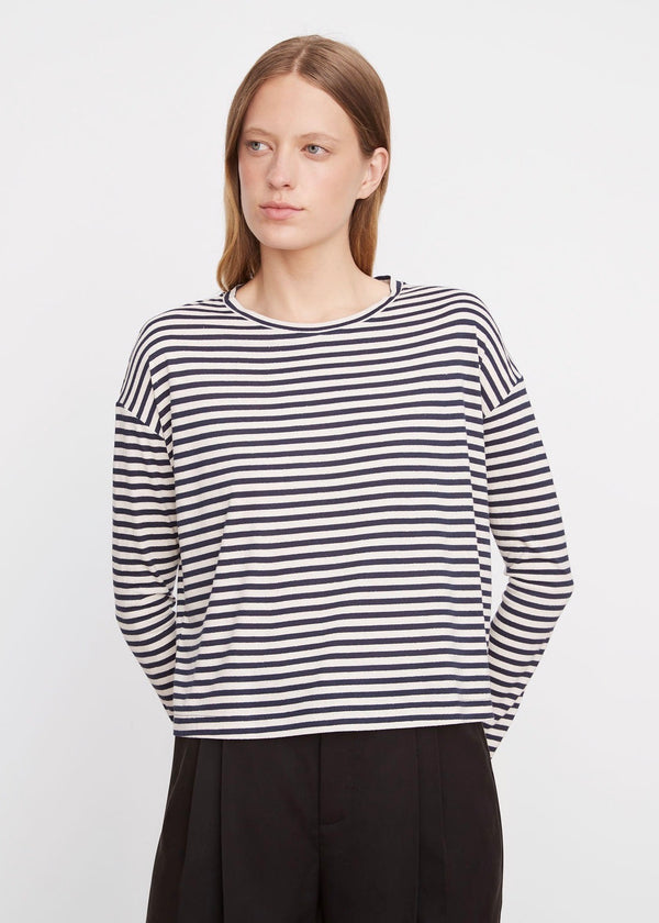 Striped Drop Shoulder Top (Ekoki/Twilight)