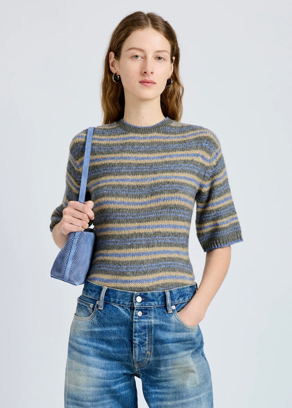 Dana Sweater in Stripe Knit (Willow)