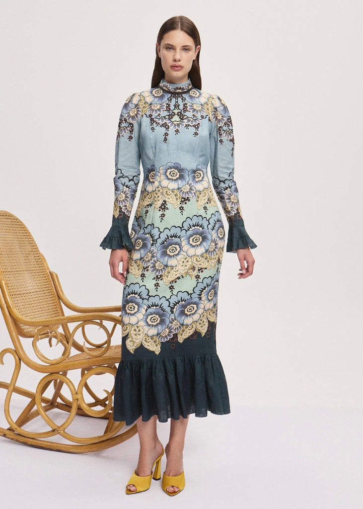 Madalena Midi Dress (Blue)