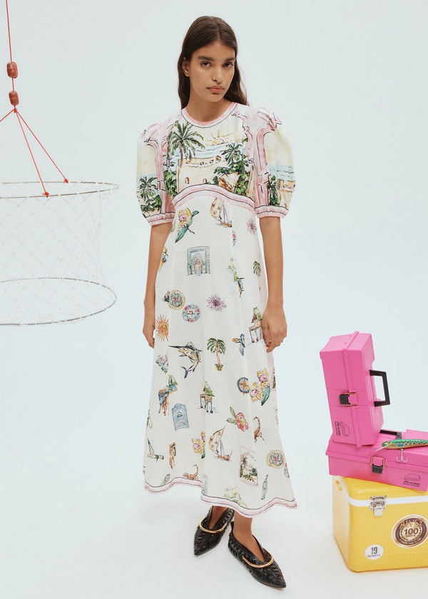 Sunset Midi Dress (Multi)