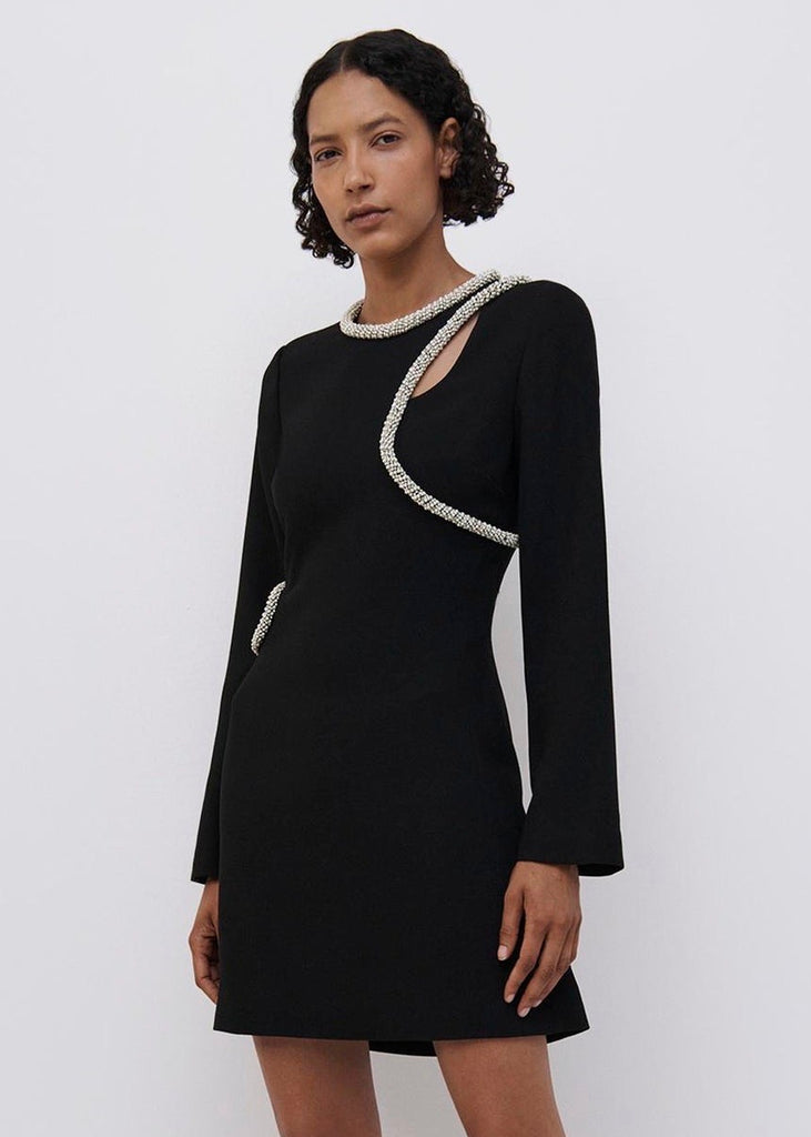 jonathan simkhai katharine diamante-embroidered mini dress Simkhai Katharine Diamante-Embroidered Mini Dress In Emerald - 40% Off