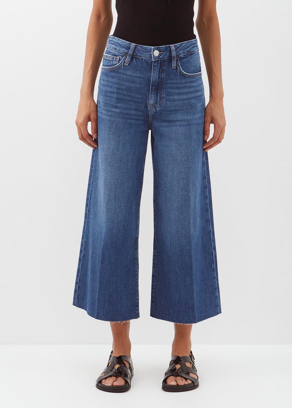 High Rise Wide Crop (Blue)