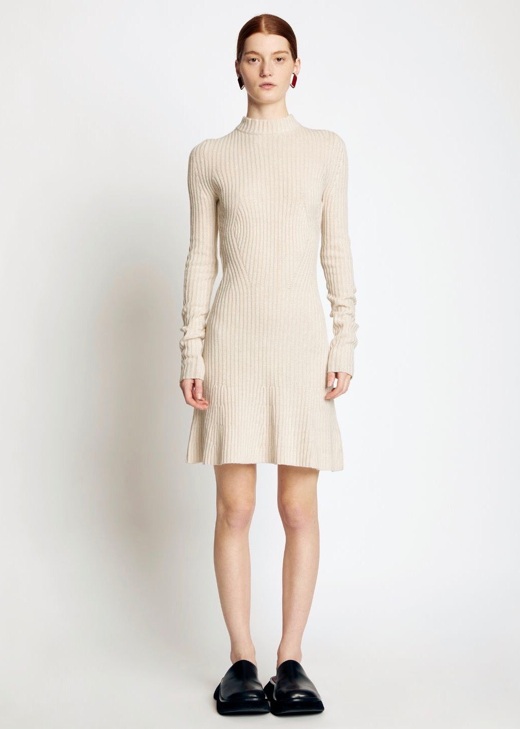 Plaited Rib Sweater Dress (Bone) - Milk Boutique Plaited Rib Sweater Dress (Bone) - Milk Boutique