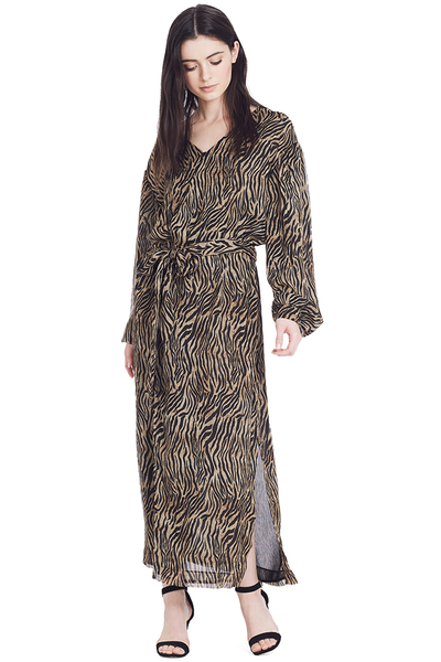 Oasis tiger orders wrap dress