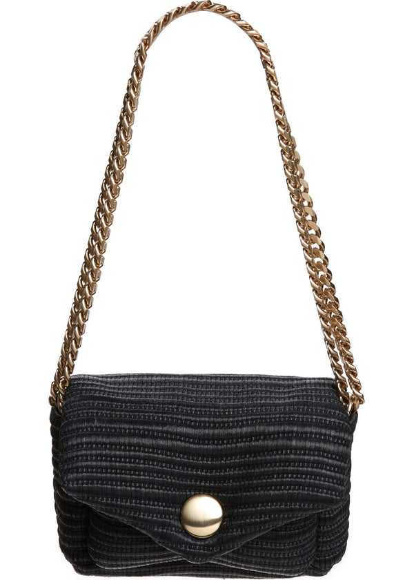 Small Raffia Ps Harris Bag (Black)