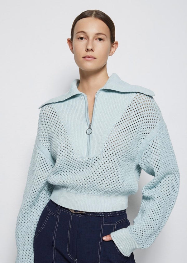 Ariella Sculptural Sweater (Pool)