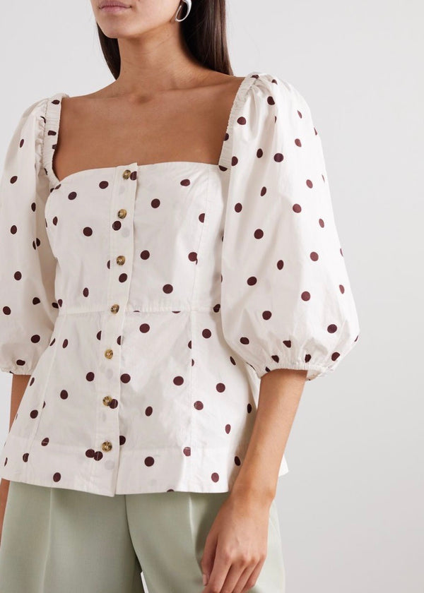 Printed Cotton Poplin (Egret)