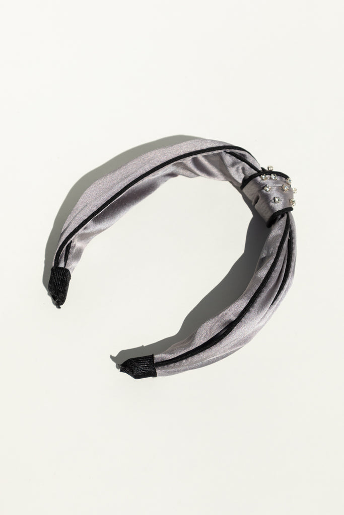 Jeweled Headband Grey Women's Headband