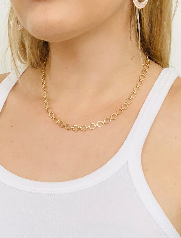 Brooke Gold Chain Necklace - One Size