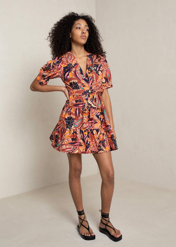 Carey Dress (Russet Multi)