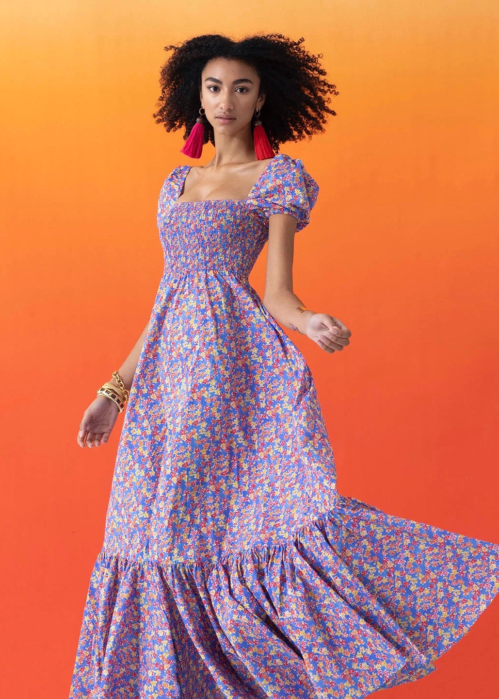 Gianna Maxi Dress (Royal Blue Liberty Floral) Gianna Maxi Dress (Royal Blue Liberty Floral)