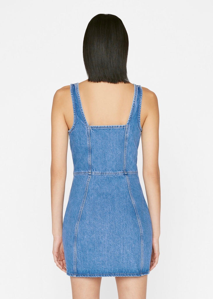 Denim Bustier Zip Dress (Sea Level)