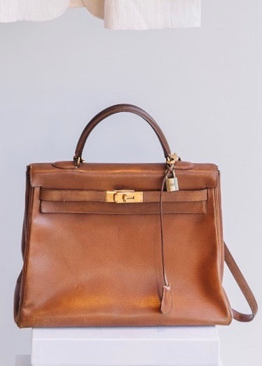 Vintage Hermes Kelly Bag 35 - Gold with GHW
