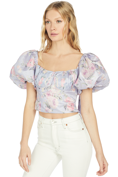LoveShackFancy - Jansen Top (Hibiscus) - Milk Boutique