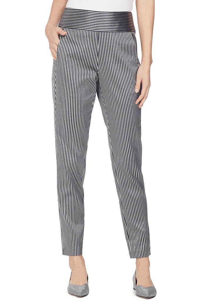 Stripe Sateen Trouser (Silver Stripe), Mason