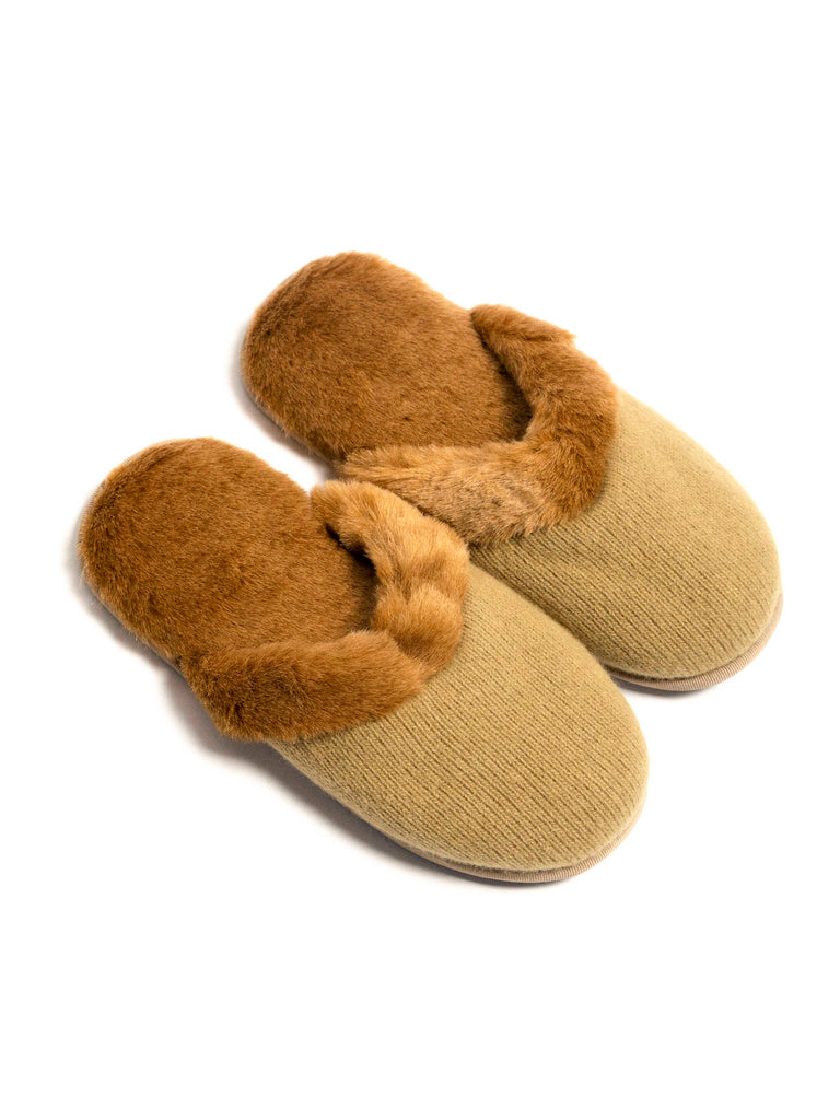 Cashmere Slippers (Camel)