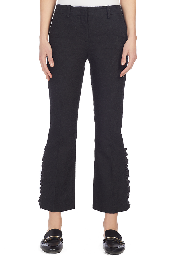 Flounced Cuff Lace Trousers