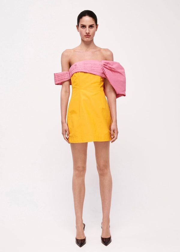 Manuela Mini Dress (Orange/Pink)