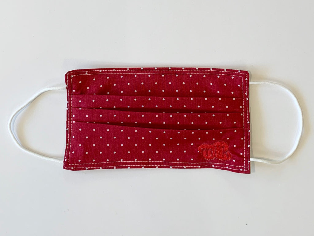 Red Polka Dot Mask - One Size