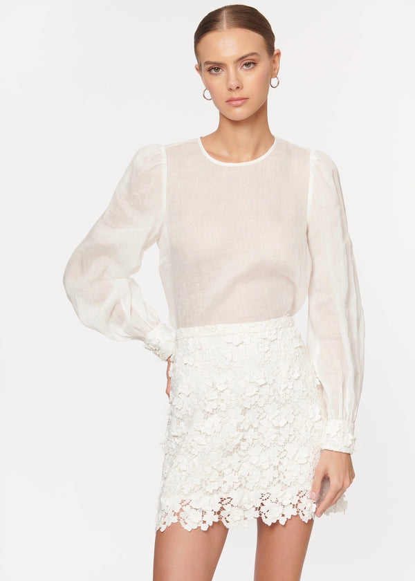 Vivi Applique Top (White)