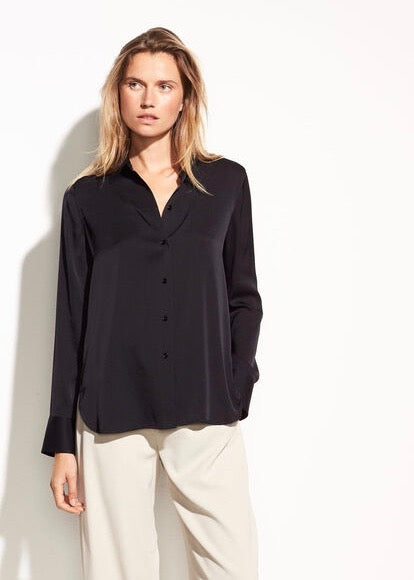 Slim Fitted Blouse - Black 