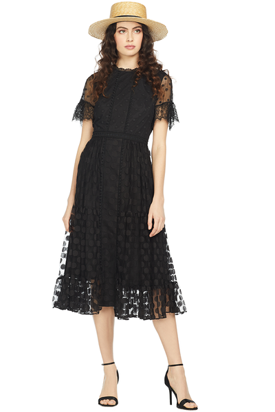Saloni Black Andie B Dress | Black