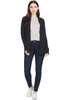 Vince Womens Wide Collar Cardigan (Carbon)