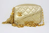 Vintage Chanel Gold Quilted Camera Bag