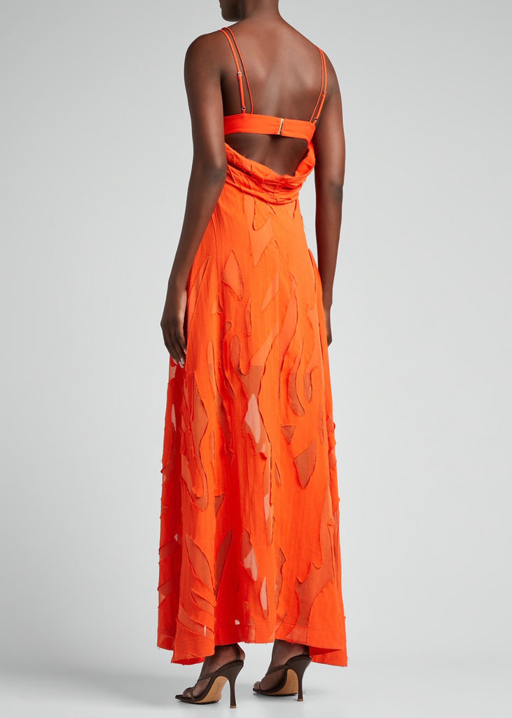 jonathan simkhai katie sheer slip dress SIMKHAI Katie Slip Dress in Scarlet
